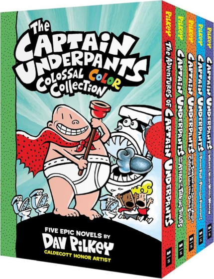 Captain Underpants 5 Books Hard Cover