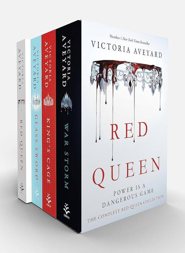 Red Queen 4 Book Paperback Box Set Red Queen Glass Sword Kings Cage War Strom Victoria Averayd Red Queen 4 Book Paperback Box Set Red Queen Glass Sword Kings Cage War Strom Victoria Averayd