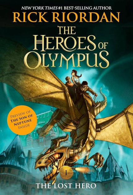 Rick Riordan the Lost Hero Heroes of Olympus Book 1 book cover