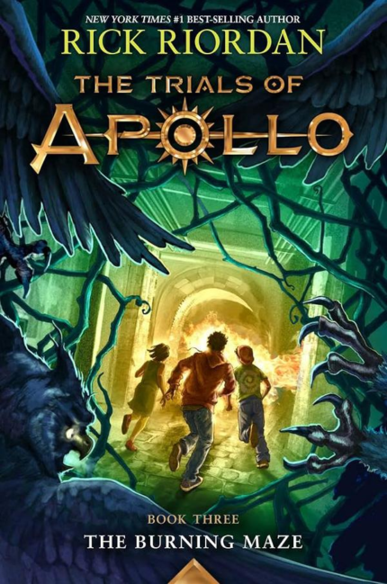 The trials of apolo the burning maze (Rick riordan) book cover