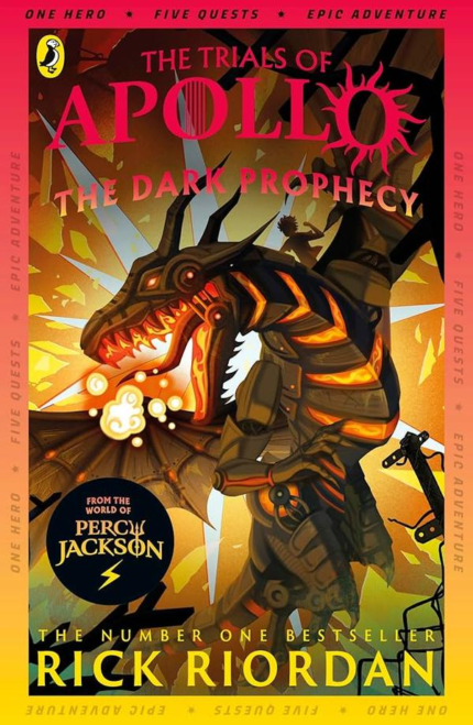 The trials of the dark prophecy (rick riordan) book cover